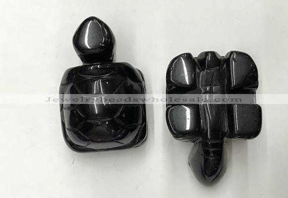 CDN465 38*55*28mm turtle black agate decorations wholesale