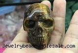 CDN559 35*50*40mm skull yellow tiger eye decorations wholesale