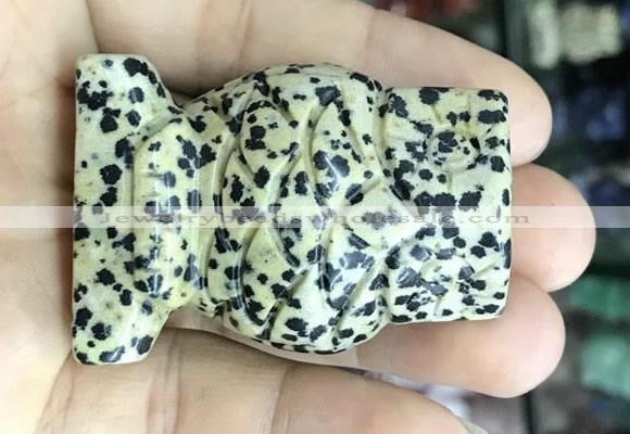 CDN575 35*50mm owl dalmatian jasper decorations wholesale