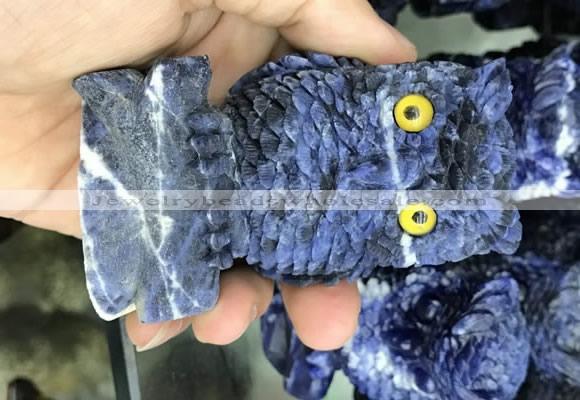 CDN588 50*80mm owl sodalite decorations wholesale