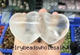 CDN590 50*90mm double heart white crystal decorations wholesale