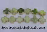 CDQ518 23*24mm - 24*25mm cross druzy quartz beads wholesale