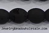 CDQ629 8 inches 10*12mm rice druzy quartz beads wholesale