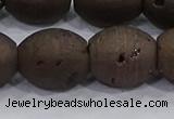 CDQ638 8 inches 12*14mm rice druzy quartz beads wholesale