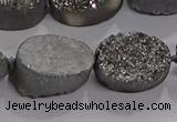 CDQ711 8 inches 13*18mm oval druzy quartz beads wholesale