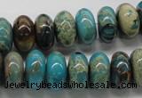 CDS09 16 inches 7*14mm rondelle dyed serpentine jasper beads wholesale