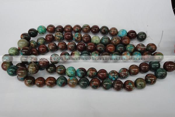 CDS188 15.5 inches 12mm round dyed serpentine jasper beads