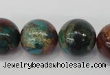 CDS192 15.5 inches 20mm round dyed serpentine jasper beads