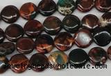 CDS198 15.5 inches 10mm flat round dyed serpentine jasper beads