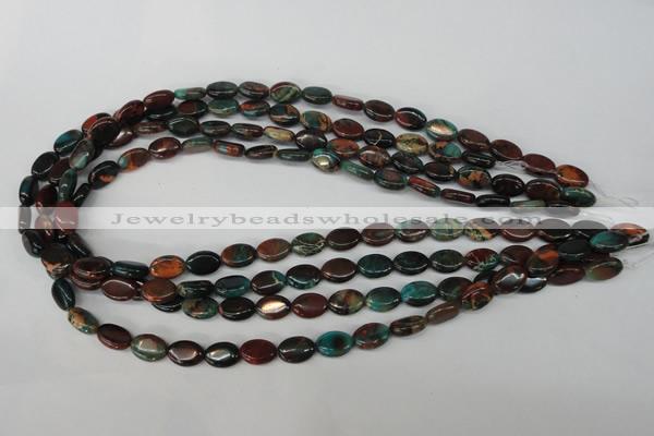 CDS205 15.5 inches 8*10mm oval dyed serpentine jasper beads