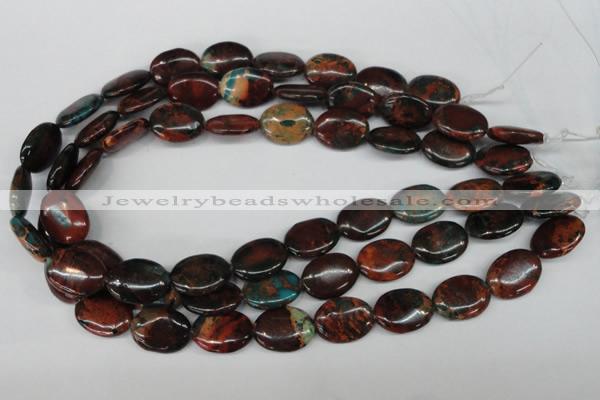 CDS209 15.5 inches 15*20mm oval dyed serpentine jasper beads