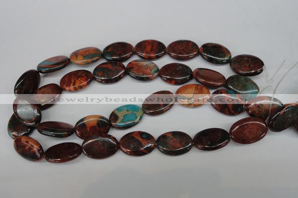 CDS210 15.5 inches 18*25mm oval dyed serpentine jasper beads