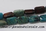 CDS22 16 inches 8*12mm rectangle dyed serpentine jasper beads wholesale