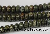 CDS225 15.5 inches 5*8mm rondelle dyed serpentine jasper beads