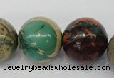 CDS28 15.5 inches 20mm round dyed serpentine jasper beads