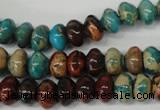 CDS30 15.5 inches 6*10mm rondelle dyed serpentine jasper beads