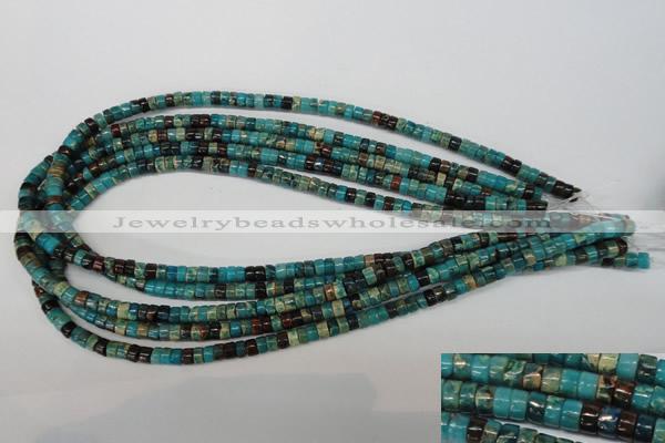 CDS31 15.5 inches 3*5mm heishi dyed serpentine jasper beads