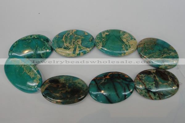 CDS37 15.5 inches 35*50mm oval dyed serpentine jasper beads