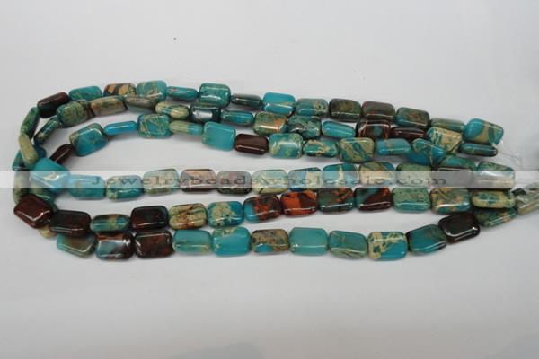 CDS40 15.5 inches 10*14mm rectangle dyed serpentine jasper beads