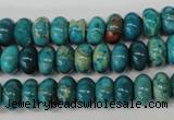 CDS45 15.5 inches 6*10mm rondelle dyed serpentine jasper beads