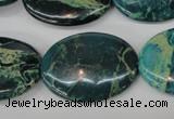 CDS50 15.5 inches 22*30mm oval dyed serpentine jasper beads