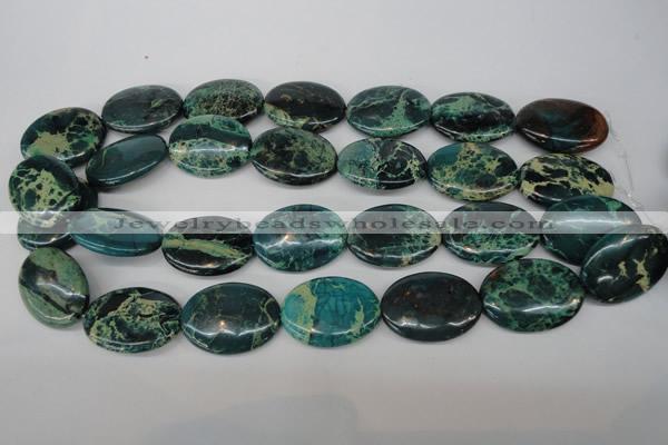 CDS50 15.5 inches 22*30mm oval dyed serpentine jasper beads