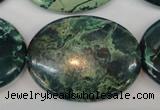 CDS51 15.5 inches 30*40mm oval dyed serpentine jasper beads