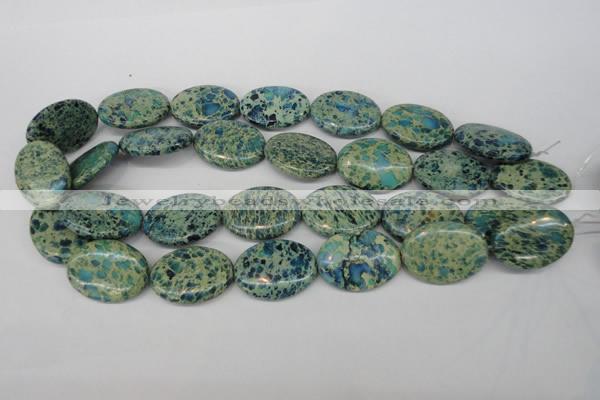 CDS56 15.5 inches 22*30mm oval dyed serpentine jasper beads