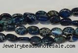 CDT233 15.5 inches 6*8mm oval dyed aqua terra jasper beads