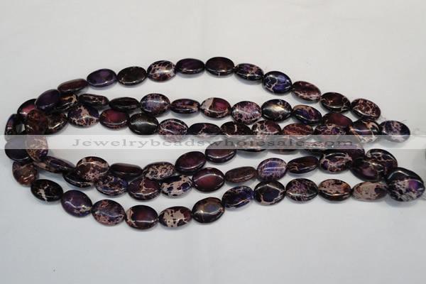 CDT417 15.5 inches 12*16mm oval dyed aqua terra jasper beads