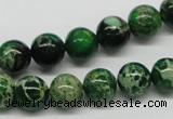 CDT69 15.5 inches 10mm round dyed aqua terra jasper beads