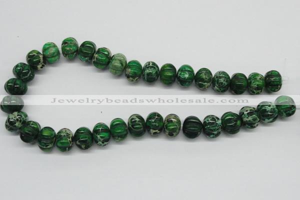 CDT75 15.5 inches 12*16mm pumpkin dyed aqua terra jasper beads