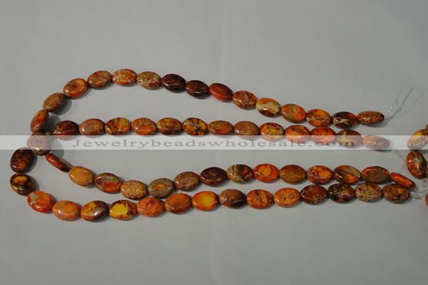 CDT750 15.5 inches 12*14mm oval dyed aqua terra jasper beads