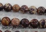 CDT844 15.5 inches 12mm round dyed aqua terra jasper beads wholesale