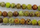 CDT861 15.5 inches 6mm round dyed aqua terra jasper beads wholesale