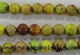 CDT864 15.5 inches 12mm round dyed aqua terra jasper beads wholesale