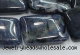 CDU04 15.5 inches 22*32mm rectangle natural blue dumortierite beads