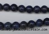 CDU102 15.5 inches 8mm round blue dumortierite beads wholesale