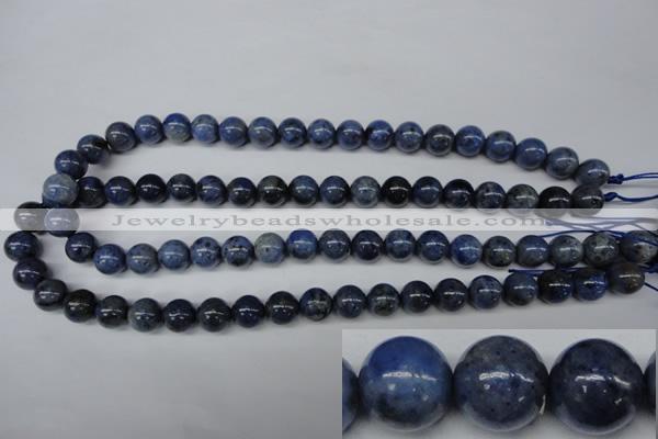 CDU103 15.5 inches 10mm round blue dumortierite beads wholesale