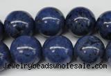 CDU106 15.5 inches 16mm round blue dumortierite beads wholesale