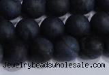 CDU204 15.5 inches 12mm round matte blue dumortierite beads