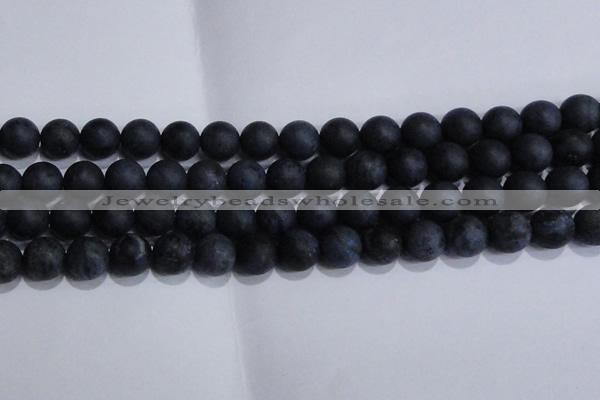 CDU205 15.5 inches 14mm round matte blue dumortierite beads