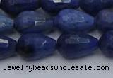 CDU214 15.5 inches 10*15mm faceted teardrop blue dumortierite beads