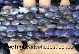 CDU216 15.5 inches 8*12mm faceted oval blue dumortierite beads