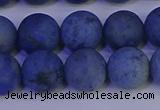 CDU304 15.5 inches 12mm round matte blue dumortierite beads