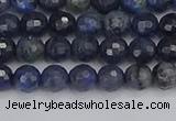 CDU315 15.5 inches 4mm faceted round blue dumortierite beads