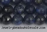 CDU318 15.5 inches 10mm faceted round blue dumortierite beads