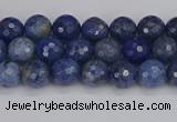 CDU322 15.5 inches 4mm faceted round blue dumortierite beads