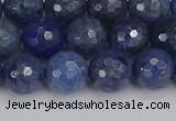 CDU324 15.5 inches 8mm faceted round blue dumortierite beads