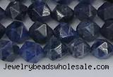 CDU330 15.5 inches 6mm faceted nuggets blue dumortierite beads